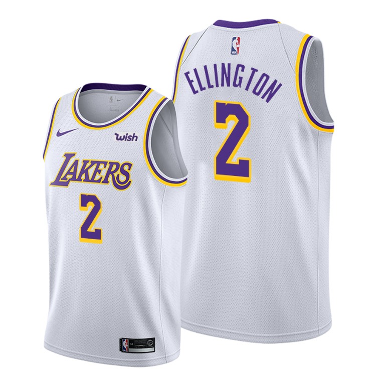 Men's Los Angeles Lakers Wayne Ellington #2 NBA 2021 Trade Association Edition White Basketball Jersey VGS2083BY